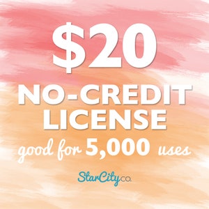 No-Credit Commercial License for up to 5,000 uses, Commercial License, Clipart License, Commercial use for clipart
