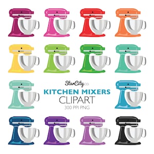 Kitchen Mixer clipart, Stand Mixer Clip Art, Kitchen Mixer Graphics, Kitchen clipart, Kitchen Mixers, Commercial Use, instant download image 1