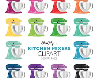 Cucina Mixer clipart, Stand Mixer Clip Art, Kitchen Mixer Graphics, Cucina clipart, Miscelatori da cucina, Uso commerciale, download istantaneo