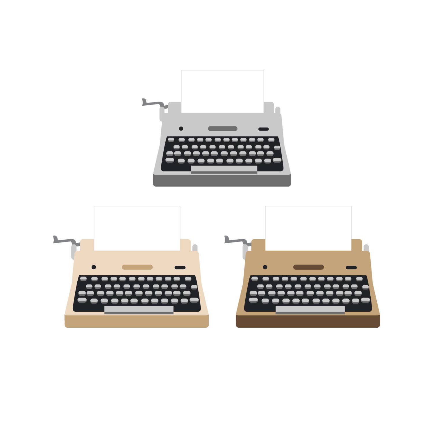 Typewriter clipart Typing Clip Art Typewriter Graphics Etsy