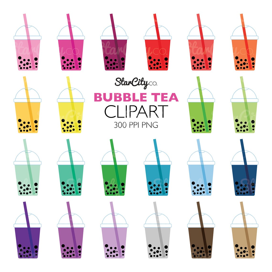 Bubble Tea clipart Drink Clip Art Bubble Tea Graphics Drink | Etsy