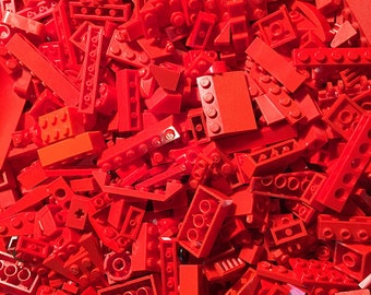 8 oz (1/2 pound) of Red Bulk Lego