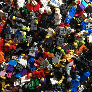 20 Lego Minifigures Random Grab Bag All With Accessories Figure Fun Gift  Variety of Characters Space Town Mix 