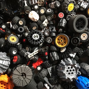Lot of 20 Authentic Lego Wheels with Matching Tires! (enough for 5 vehicles!)