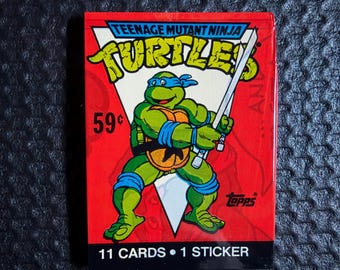 TMNT 1989 Topps Teenage Mutant Ninja Turtles Series 1 Sealed Trading Card Pack