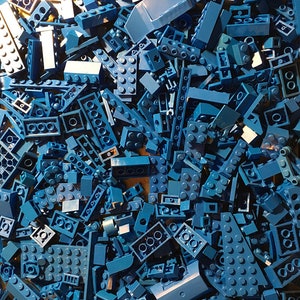 8 oz (1/2 Pound) of Blue Bulk Lego