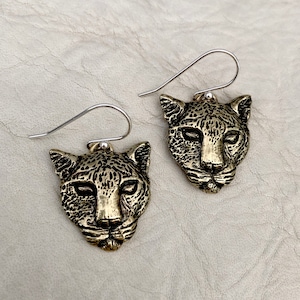 Jaguar Earrings - big cat leopard cheetah tiger lion wildcat cougar panther southwest feline predator