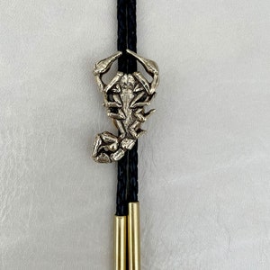 Scorpion Bolo Tie (Small)  - scorpio badass witchy talisman fierce biker tough heavy jewelry genderless fashion southwestern cowboy cowgirl