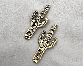 Spiny Saguaro Cactus Stud Earrings - Desert Southwest Studs Post Plant Southwestern Arizona cute