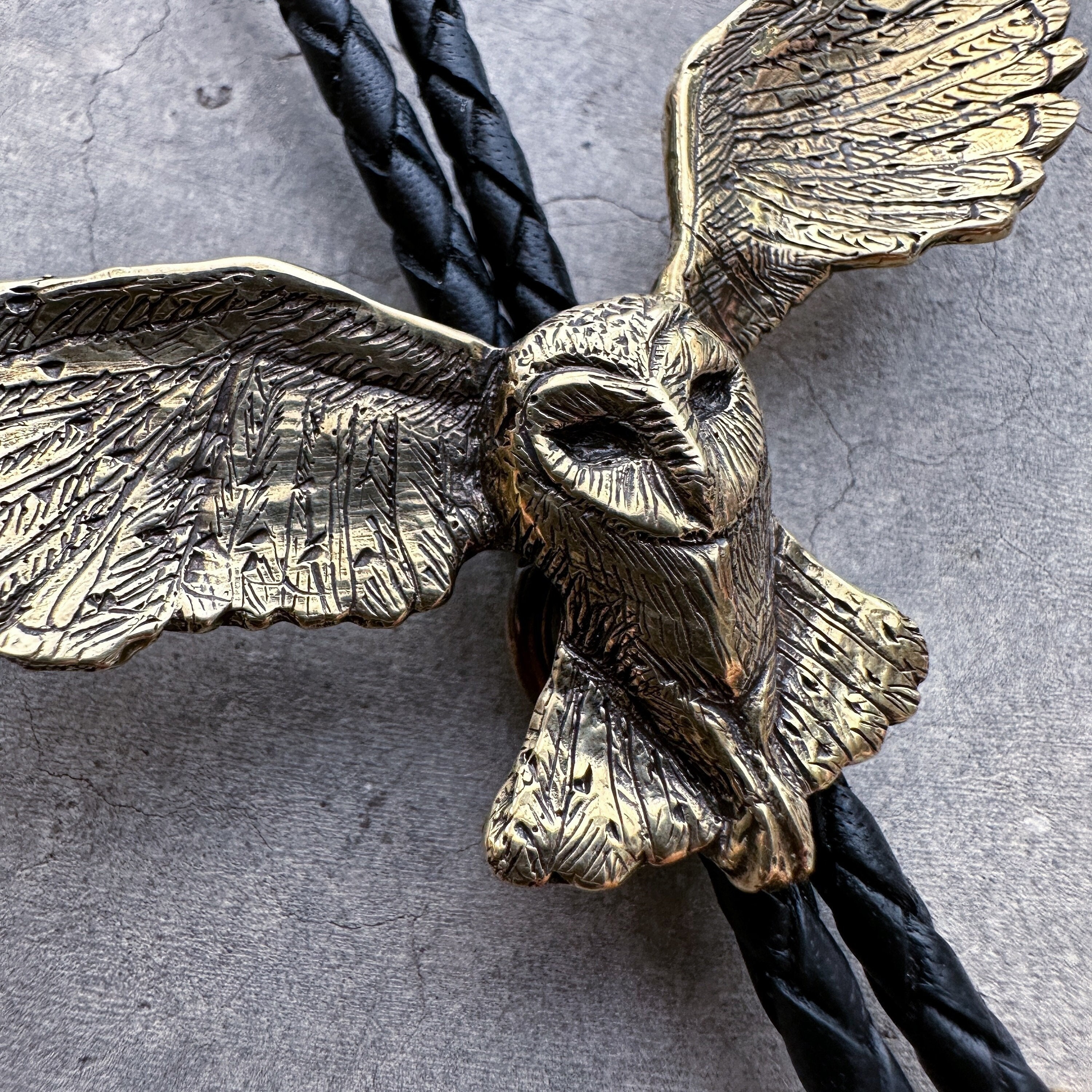 Vintage Western 3D Deer Wedding Bolo Tie - Antique Silver, Leather Cord, Adjustable Slide - View #10