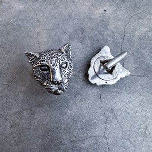 Jaguar Cufflinks - pantera panther leopard big cat gato menswear mens fashion french cuff links animal jewelry handcrafted made in the USA