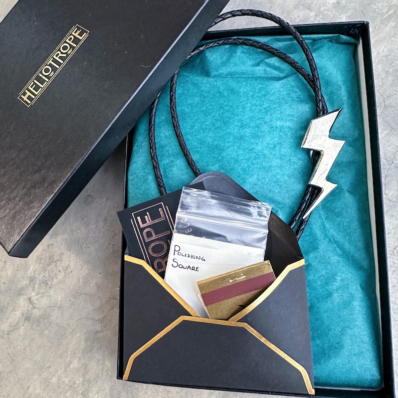 Bolo-strikje bliksemschicht: sterlingzilver, messing of brons - Southwestern Fashion afbeelding 11