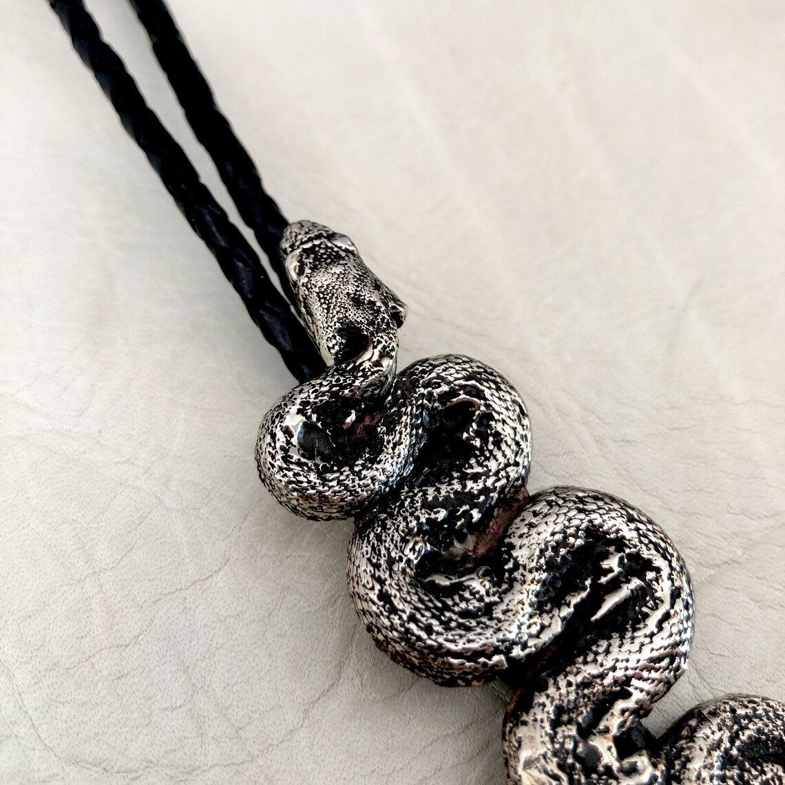 Rattlesnake Bolo Diamondback Tie Necklace Snake Bold Gold Etsy España