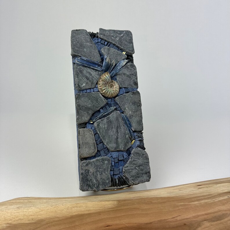 Deep Blue - Earth Inspired Stone Mosaic Wall Sculpture image 4