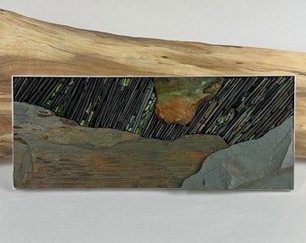 Mountain Path - Stone Mosaic Wall Sculpture