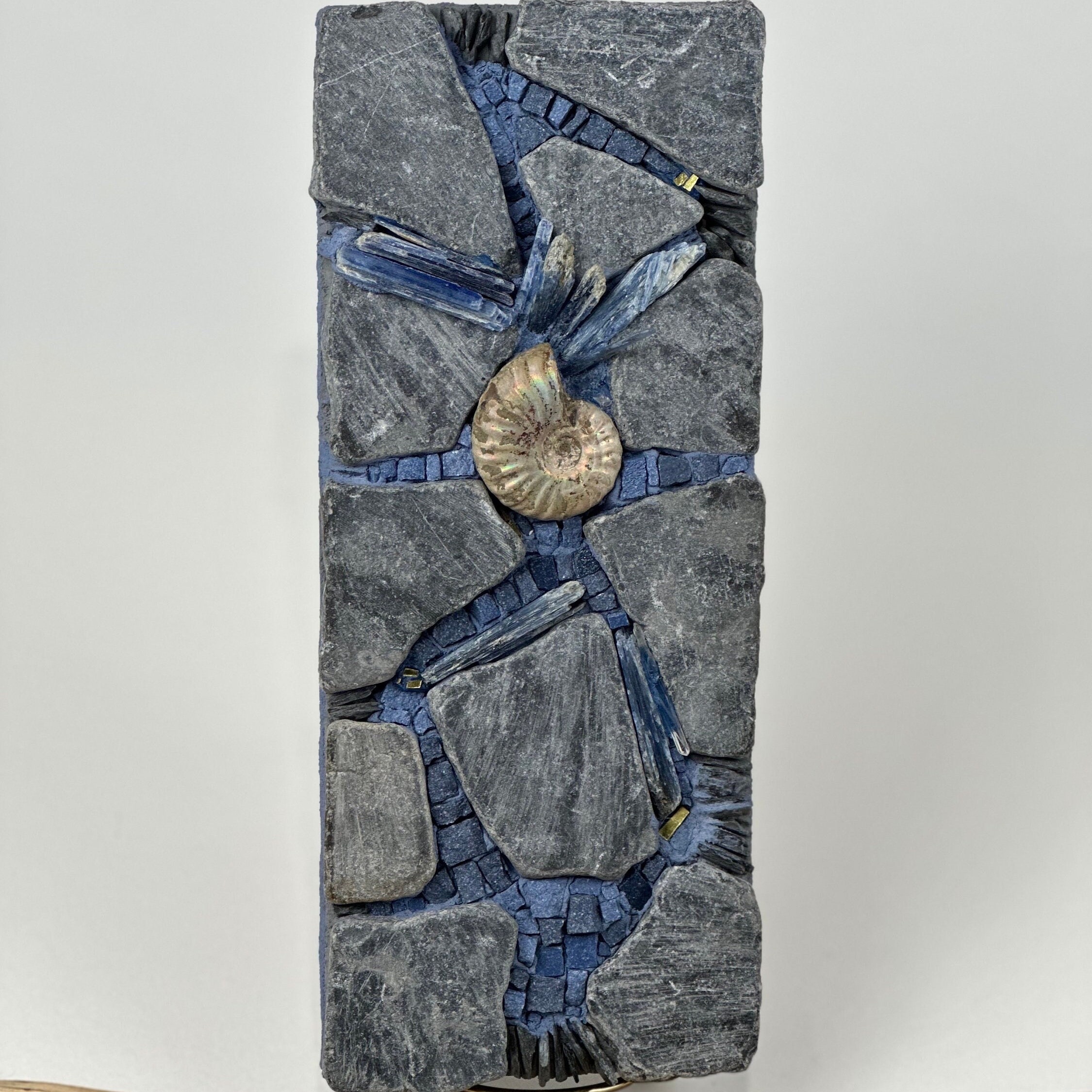 Deep Blue - Earth Inspired Stone Mosaic Wall Sculpture
