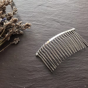 Large Silver Hair Combs 20 Teethes Wire Hair Combs for Wedding or Tiara Making Base image 2
