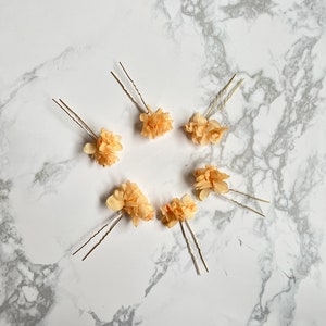 Preserved Hydrangea Hair Picks Wedding Flower Hairpin, Similar to Dried Flower Pins