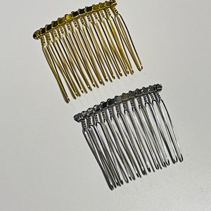 12 Teethes Hair Combs | Metal Wire Hair Combs for Wedding Veil | Side Comb