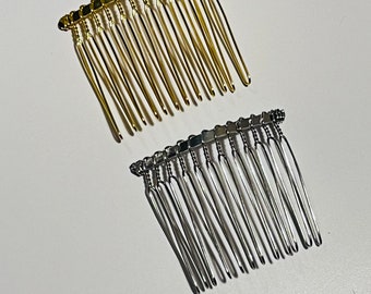 12 Teethes Hair Combs | Metal Wire Hair Combs for Wedding Veil | Side Comb