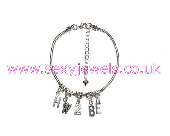 Discreet  H W HOTWIFE Chain Anklet Ankle Bracelet Love Fetish Life style Gift