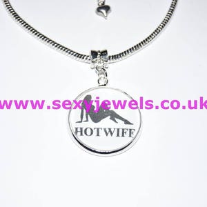 Hotwife Logo Dome Anklet Euro Ankle Chain Jewellery Fetish Husband Hot Wife Watching Cuckold Sharing Submissive Hotwife Ankle Bracelet HW