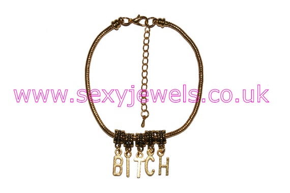 BITCH Anklet Euro Ankle Bracelet Chain Jewellery Fetish picture