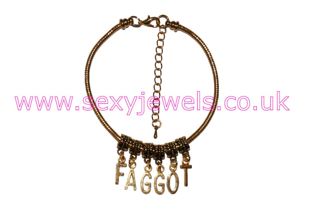 FAGGOT Anklet Euro Ankle Chain Jewellery Fetish Cuckold picture picture