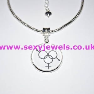 Threesome Dome Anklet Euro Ankle Chain Jewellery Fetish Husband Wife Watching Sharing Swinger Cuckold Sissy Wimp Gimp Sub