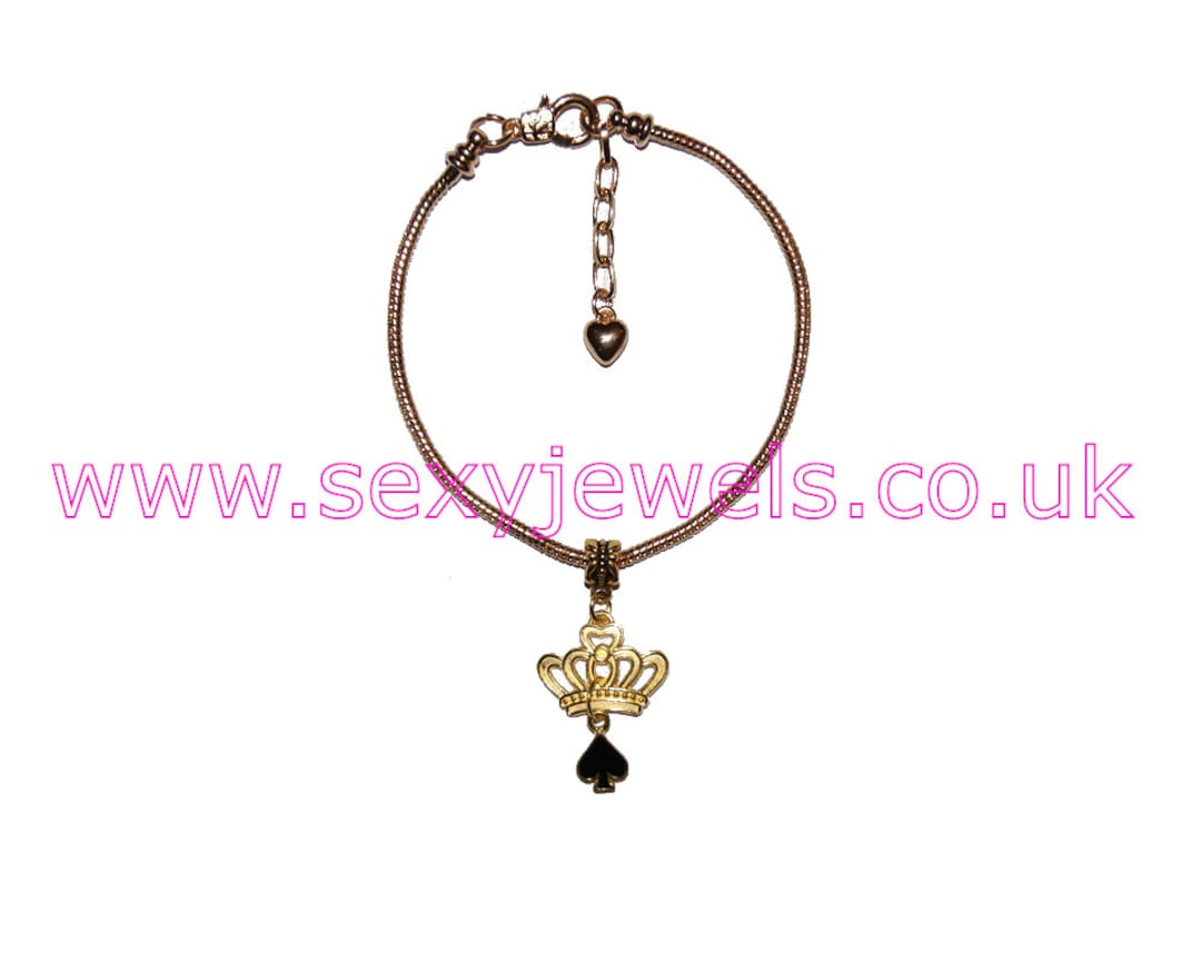 Queen of Spades Anklet Euro Ankle Chain Jewellery Fetish