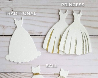 Paper Dress - Die Cut - Wedding Dress Cut Out - Paper Gowns - Paper Dress Ball Gown - Princess Gown - Wedding Gown Cut Out - DIE CUT