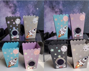 Boy - Girl Spaceship Party - OuterSpace Party - Party Favors -Astronaut Party - Party Favor - Space theme - Mini Popcorn Favor Box - unisex