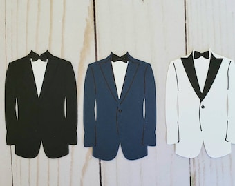 Paper Tuxedo - Bachelor Theme Party - Wedding Tux - Tuxedo Die Cuts - Groomsmen - Wedding - Groomsman - Paper Prom Tuxedo