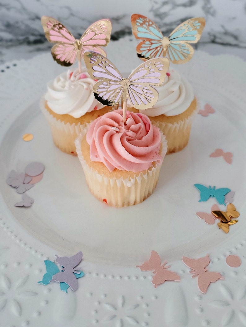 Butterfly Cupcake Toppers Butterfly Toppers Butterfly Etsy