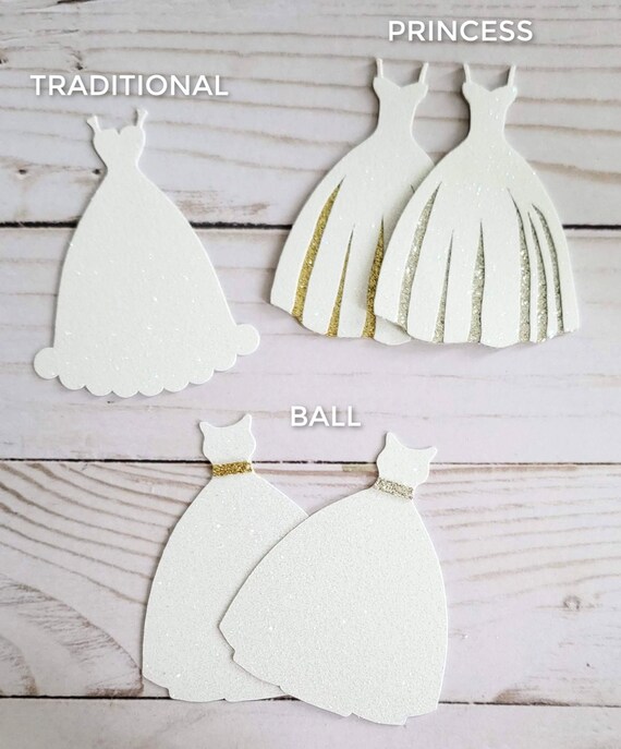 Paper Dress Die Cut Wedding Dress Cut Out Paper Gowns Etsy