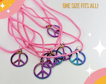 Boho Peace Necklace - Peace charms - Bohemian - Hippie Jewelry - Hippie Accessories - Groovy - Birthday Trinkets - 70's - Boho Accessories