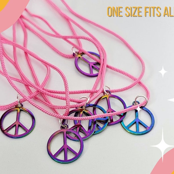 Boho Peace Necklace - Peace charms - Bohemian - Hippie Jewelry - Hippie Accessories - Groovy - Birthday Trinkets - 70's - Boho Accessories