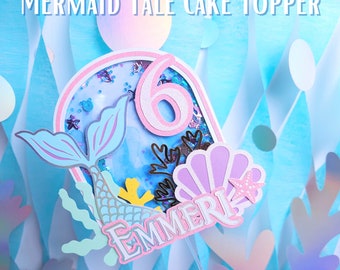 Mermaid Cake Topper - Mermaid Birthday Party - Mermaid Party Decorations - Cake Topper - Under the Sea - Under the Sea Birthday Party décor