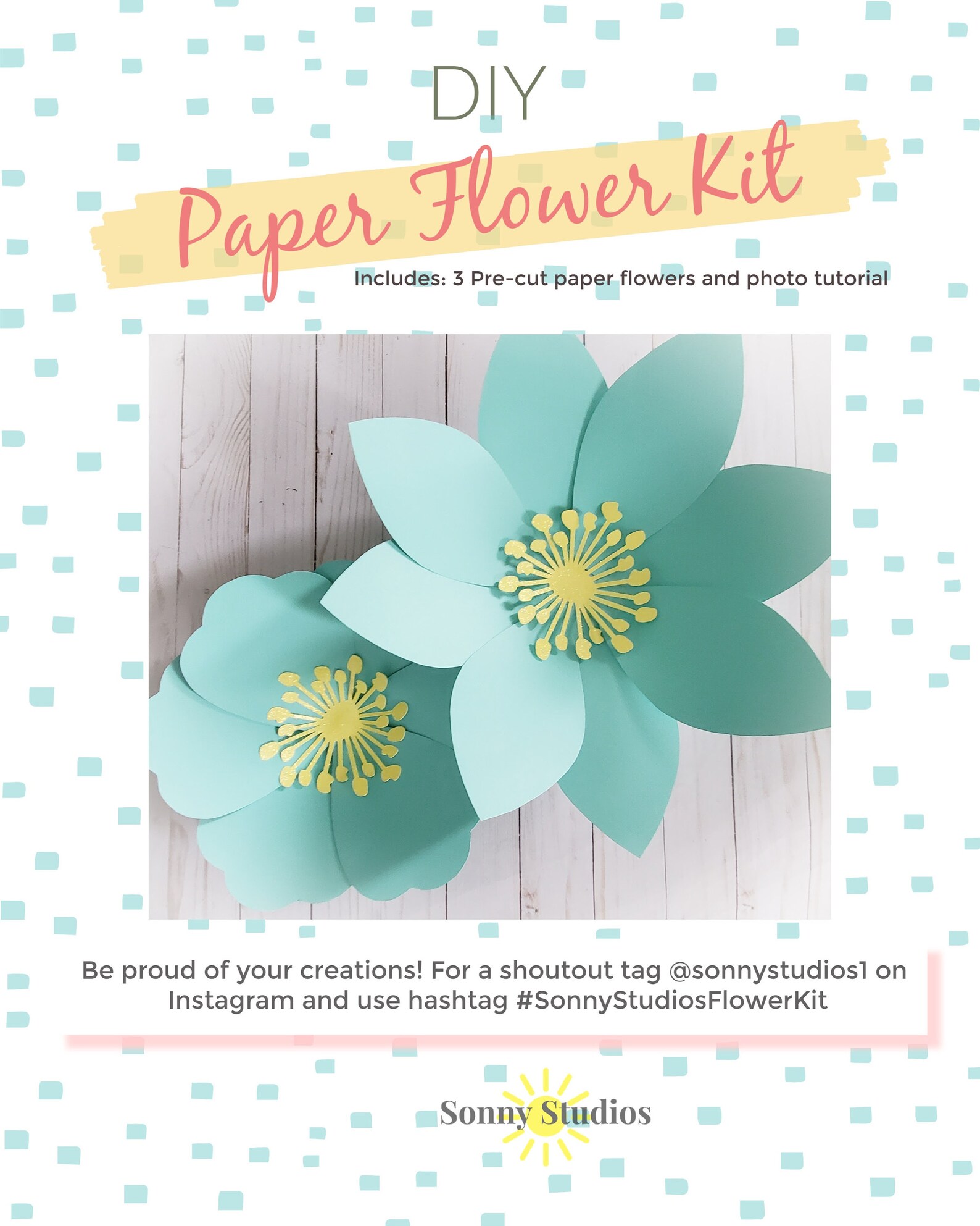 Paper Flower Kit DIY Paper Flowers Paper Flowers Craft Etsy