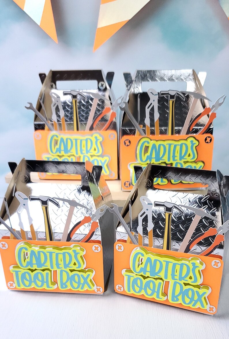 Tool Box Party Favor Birthday Party Construction Themed Etsy