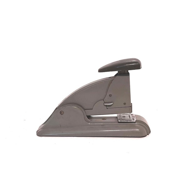 Vintage Gray Swingline "Speed Stapler 3", Retro Stapler, Vintage Office Supplies, Art Deco Stapler