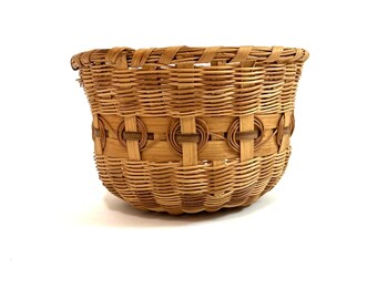 Handwoven basket with "Cherokee wheel" design by Marilyn Sharp of the Southern Highland Craft Guild