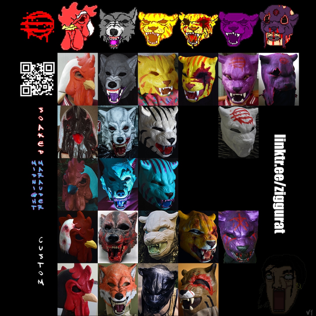 Hotline Miami Animals Latex Mask for Cosplay Etsy
