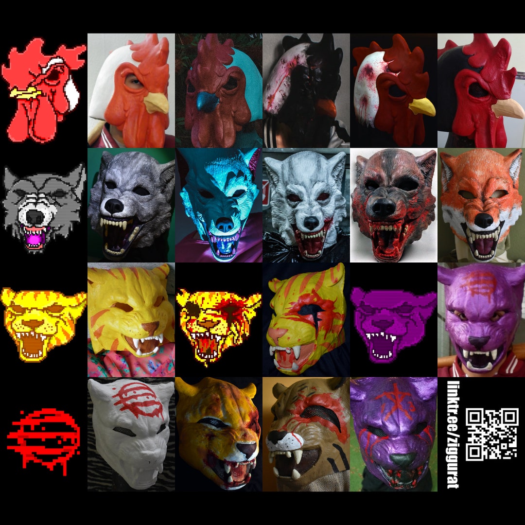 Máscara de látex Hotline Miami Animals para cosplay Etsy México