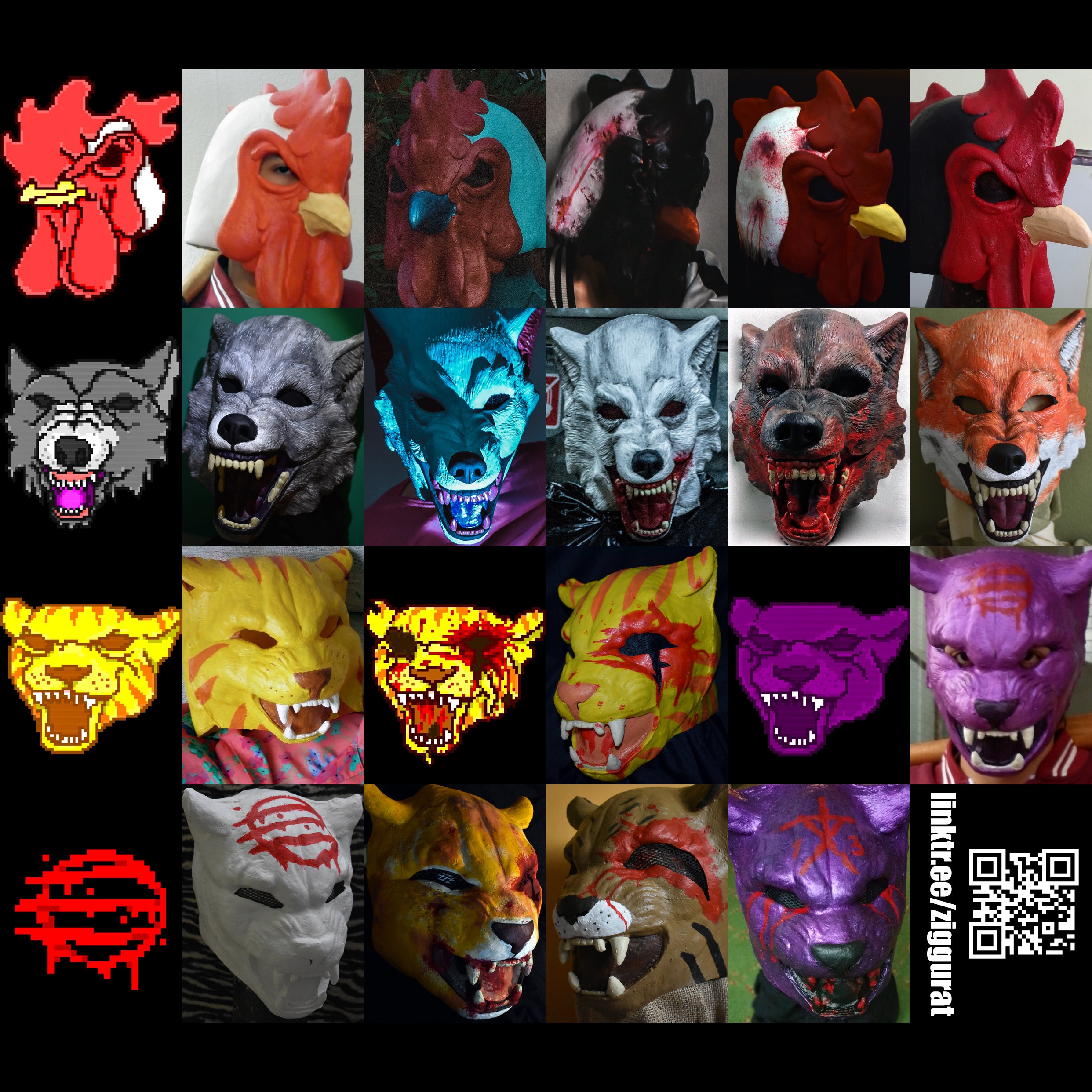 Hotline Miami Animals Latex Mask for Cosplay Etsy Israel
