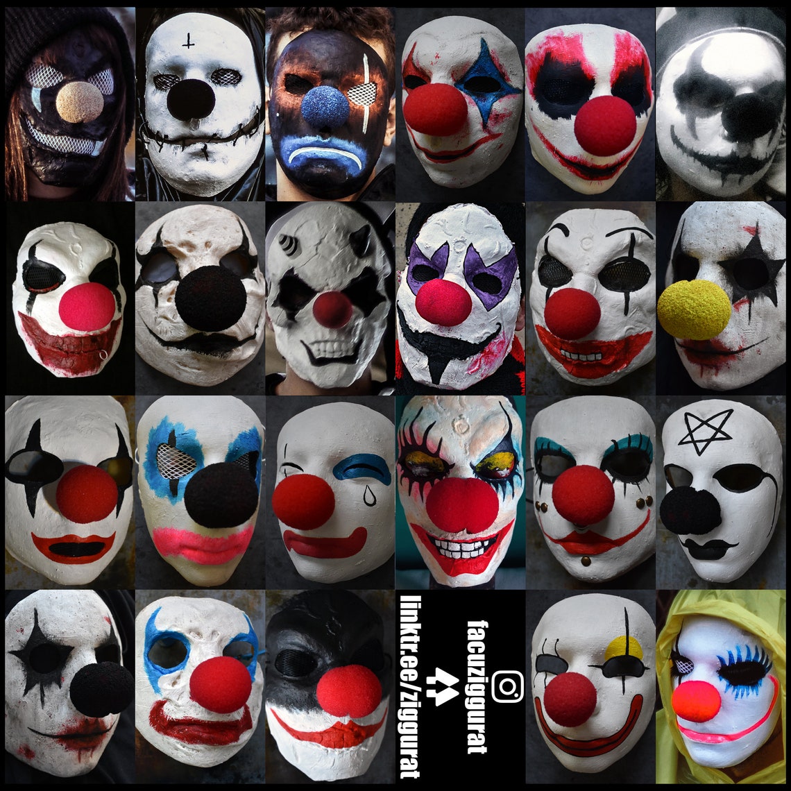 Latex Masks Clowns Skulls Creatures Psychos Gore Sado Etsy