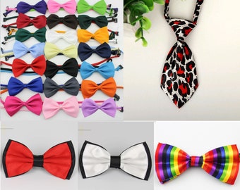 Dog Cat Bow Tie Adjustable Necktie Collar UK Bowtie Pet Accessories Christmas Gift Xmas