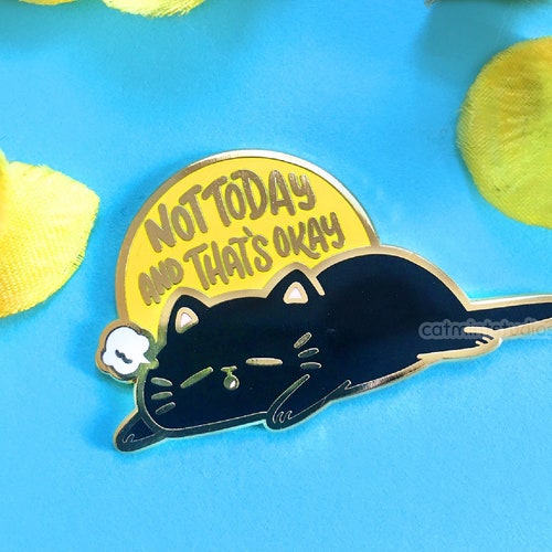 Dang Cat Hard Enamel Pin Fat Black Kitty Lapel Pin Cute - Etsy Canada