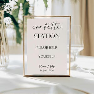 Foil Confetti Wedding Sign: Elegant Wedding Decor Gold Confetti Sign Silver Confetti Sign