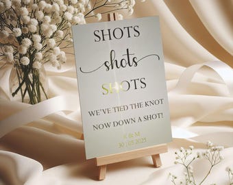 Plaque en feuille d'or : décoration de mariage, carte de boissons de fête